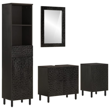 Conjunto de armarios de baño 4 piezas madera maciza de mango de , Muebles de baño - Ref: Foro24-3206295, Precio: 373,50 €, De...