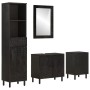 Conjunto de armarios de baño 4 piezas madera maciza de mango de , Muebles de baño - Ref: Foro24-3206295, Precio: 373,50 €, De...