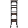 Carrito de cocina madera de ingeniería marrón roble 53x20x76 cm de , Carros de cocina y comedor - Ref: Foro24-842355, Precio:...