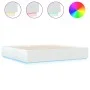 Estructura de cama con LED madera ingeniería blanco 180x200 cm de , Camas y somieres - Ref: Foro24-3209590, Precio: 185,58 €,...
