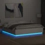 Estructura de cama con LED madera ingeniería blanco 180x200 cm de , Camas y somieres - Ref: Foro24-3209590, Precio: 185,58 €,...