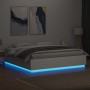Estructura de cama con LED madera ingeniería blanco 180x200 cm de , Camas y somieres - Ref: Foro24-3209590, Precio: 187,31 €,...