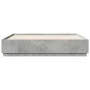 Estructura cama con luces LED madera gris hormigón 200x200 cm de , Camas y somieres - Ref: Foro24-3209586, Precio: 187,24 €, ...