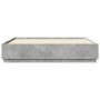 Estructura cama con luces LED madera gris hormigón 200x200 cm de , Camas y somieres - Ref: Foro24-3209586, Precio: 189,56 €, ...