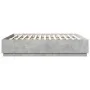 Estructura cama con luces LED madera gris hormigón 200x200 cm de , Camas y somieres - Ref: Foro24-3209586, Precio: 187,24 €, ...