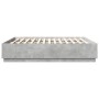 Estructura cama con luces LED madera gris hormigón 200x200 cm de , Camas y somieres - Ref: Foro24-3209586, Precio: 189,56 €, ...