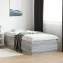 Estructura de cama con luces LED madera gris Sonoma 90x200 cm de , Camas y somieres - Ref: Foro24-3209637, Precio: 137,82 €, ...