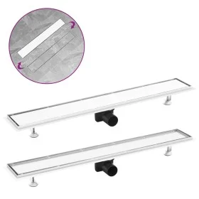 Desagüe de ducha con cubierta 2 en 1 acero inoxidable 83x14 cm de vidaXL, Desagües - Ref: Foro24-146009, Precio: 59,05 €, Des...