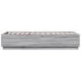 Estructura de cama con luces LED madera gris Sonoma 90x200 cm de , Camas y somieres - Ref: Foro24-3209637, Precio: 139,53 €, ...