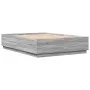 Estructura cama con luces LED madera gris Sonoma 120x200 cm de , Camas y somieres - Ref: Foro24-3209623, Precio: 167,05 €, De...
