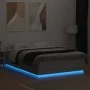 Estructura cama con luces LED madera gris Sonoma 120x200 cm de , Camas y somieres - Ref: Foro24-3209623, Precio: 167,05 €, De...