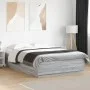 Estructura cama con luces LED madera gris Sonoma 120x200 cm de , Camas y somieres - Ref: Foro24-3209623, Precio: 167,05 €, De...