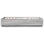 Estructura cama con luces LED madera gris Sonoma 120x200 cm de , Camas y somieres - Ref: Foro24-3209623, Precio: 167,05 €, De...