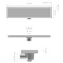 Shower drain with cover 2 in 1 stainless steel 83x14 cm by vidaXL, Drains - Ref: Foro24-146009, Price: 59,05 €, Discount: %