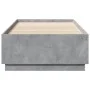 Concrete gray wood bed frame with LED lights 90x200 cm by , Beds and slatted bases - Ref: Foro24-3209635, Price: 132,92 €, Di...