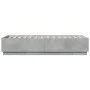 Concrete gray wood bed frame with LED lights 90x200 cm by , Beds and slatted bases - Ref: Foro24-3209635, Price: 132,92 €, Di...