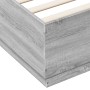 Estructura cama con luces LED madera gris Sonoma 150x200 cm de , Camas y somieres - Ref: Foro24-3209609, Precio: 177,29 €, De...