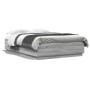 Estructura cama con luces LED madera gris Sonoma 140x200 cm de , Camas y somieres - Ref: Foro24-3209616, Precio: 176,07 €, De...