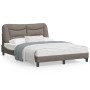 Estructura de cama con luces LED tela gris taupe 120x200 cm de , Camas y somieres - Ref: Foro24-3213694, Precio: 226,94 €, De...
