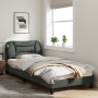 Estructura de cama con luces LED tela gris oscuro 80x200 cm de , Camas y somieres - Ref: Foro24-3213663, Precio: 155,19 €, De...