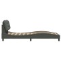 Estructura de cama con luces LED tela gris oscuro 90x200 cm de , Camas y somieres - Ref: Foro24-3213677, Precio: 159,05 €, De...