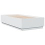 Estructura de cama madera de ingeniería blanca 75x190 cm de , Camas y somieres - Ref: Foro24-3209758, Precio: 110,52 €, Descu...