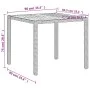 Mesa de jardín de ratán PE y madera acacia beige 90x90x75 cm de , Mesas de jardín - Ref: Foro24-368124, Precio: 113,21 €, Des...