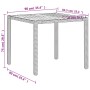 Mesa de jardín de ratán PE y madera acacia beige 90x90x75 cm de , Mesas de jardín - Ref: Foro24-368124, Precio: 107,87 €, Des...