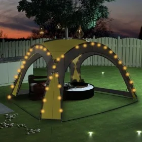 Carpa de fiesta con LED 4 paredes laterales verde 3,6x3,6x2,3 m de vidaXL, Carpas y cenadores - Ref: Foro24-92237, Precio: 14...