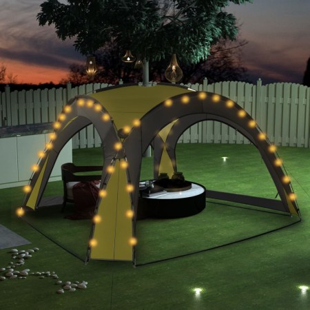 Carpa de fiesta con LED 4 paredes laterales verde 3,6x3,6x2,3 m de vidaXL, Carpas y cenadores - Ref: Foro24-92237, Precio: 14...