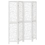 Biombo separador de 4 paneles madera maciza Paulownia blanco de , Divisores de ambientes - Ref: Foro24-358738, Precio: 114,09...