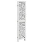 Biombo separador de 4 paneles madera maciza Paulownia blanco de , Divisores de ambientes - Ref: Foro24-358738, Precio: 114,09...