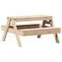 Mesa de picnic para niños madera maciza de pino 88x97x52 cm de , Mesas de jardín - Ref: Foro24-832596, Precio: 69,32 €, Descu...