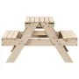 Mesa de picnic para niños madera maciza de pino 88x97x52 cm de , Mesas de jardín - Ref: Foro24-832596, Precio: 69,32 €, Descu...