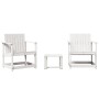 Juego de muebles de jardín 3 pzas madera maciza de pino blanco de , Sillas de jardín - Ref: Foro24-832631, Precio: 117,14 €, ...
