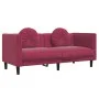 2-seater sofa with red velvet cushions by , Sofas - Ref: Foro24-372636, Price: 239,73 €, Discount: %