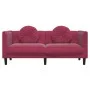 2-seater sofa with red velvet cushions by , Sofas - Ref: Foro24-372636, Price: 239,73 €, Discount: %