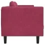 2-seater sofa with red velvet cushions by , Sofas - Ref: Foro24-372636, Price: 239,73 €, Discount: %