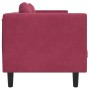 Sofá de 2 plazas con cojines terciopelo rojo tinto de , Sofás - Ref: Foro24-372636, Precio: 243,34 €, Descuento: %