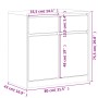 Aparador SAUDA madera maciza pino roble 80x43x75,5 cm de , Aparadores - Ref: Foro24-377600, Precio: 136,32 €, Descuento: %