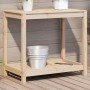 Mesa de plantación con estante madera maciza pino 82,5x50x75 cm de , Soportes para macetas - Ref: Foro24-832397, Precio: 78,3...