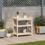 Mesa de plantación con estantes madera pino 82,5x45x86,5 cm de , Soportes para macetas - Ref: Foro24-832432, Precio: 76,35 €,...