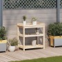Mesa de plantación con estantes madera pino 82,5x45x86,5 cm de , Soportes para macetas - Ref: Foro24-832432, Precio: 93,94 €,...