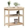 Mesa de plantación con estantes madera pino 82,5x45x86,5 cm de , Soportes para macetas - Ref: Foro24-832432, Precio: 76,35 €,...