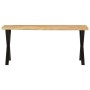 Banco con borde natural de madera de mango maciza 105 cm de , Bancos - Ref: Foro24-372759, Precio: 70,58 €, Descuento: %