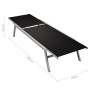Tumbonas con mesitas 2 uds acero y textileno negro de vidaXL, Tumbonas - Ref: Foro24-48012, Precio: 180,39 €, Descuento: %