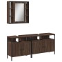 Set de muebles de baño 3 pzas madera contrachapada roble marrón de , Muebles de baño - Ref: Foro24-3214729, Precio: 174,92 €,...