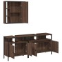 Set de muebles de baño 3 pzas madera contrachapada roble marrón de , Muebles de baño - Ref: Foro24-3214729, Precio: 174,92 €,...