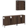 Set de muebles de baño 3 pzas madera contrachapada roble marrón de , Muebles de baño - Ref: Foro24-3214729, Precio: 174,92 €,...