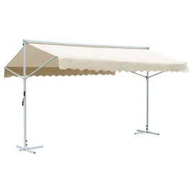 Cream free standing awning 500x300 cm by vidaXL, Umbrellas - Ref: Foro24-145883, Price: 337,78 €, Discount: %